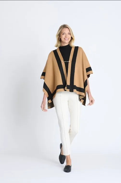 Colorblock Poncho