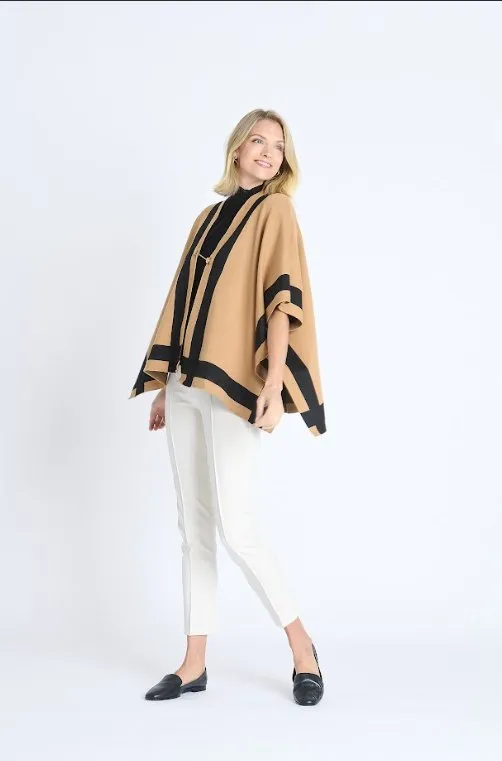 Colorblock Poncho