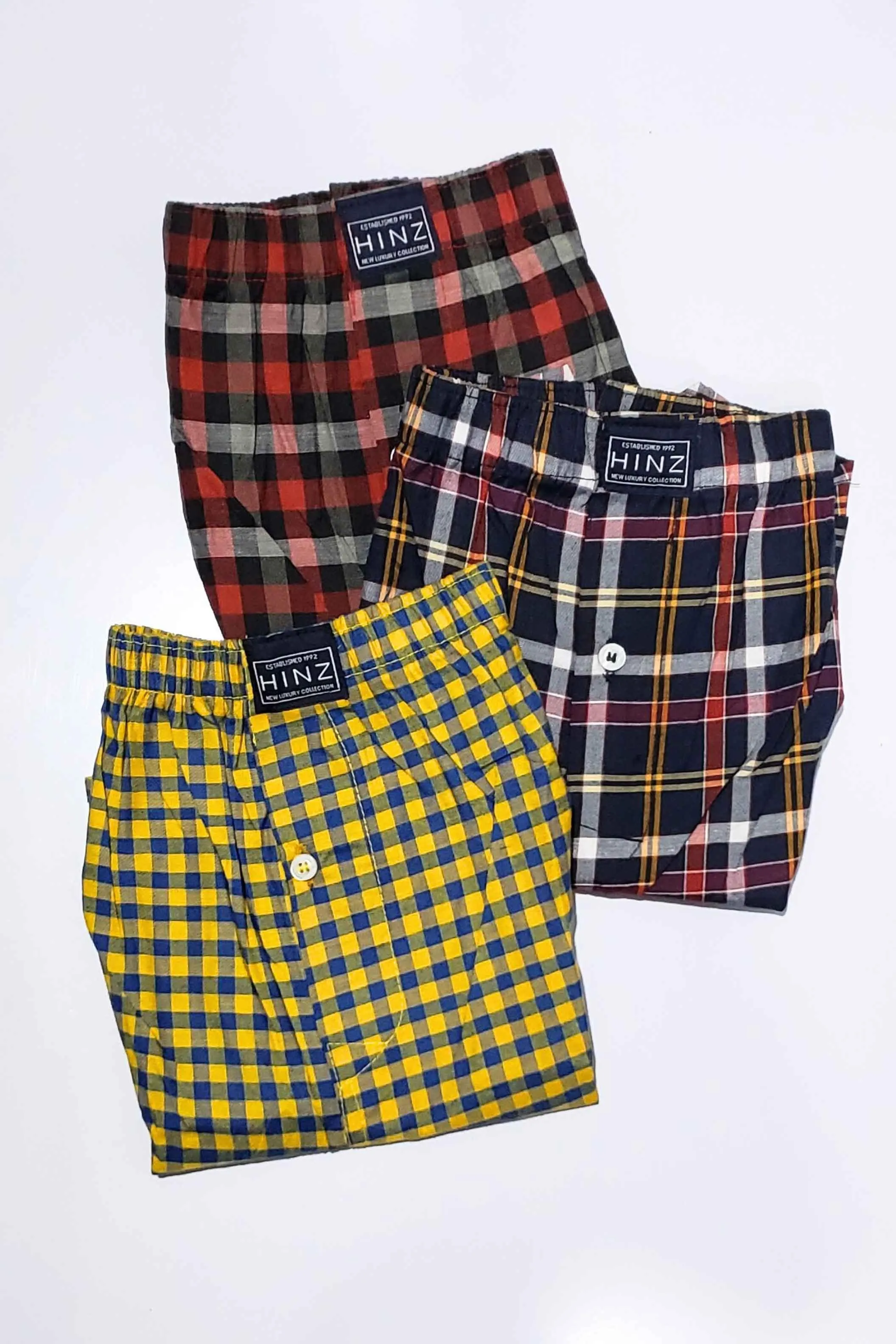 Cotton Boxer Shorts Check Design