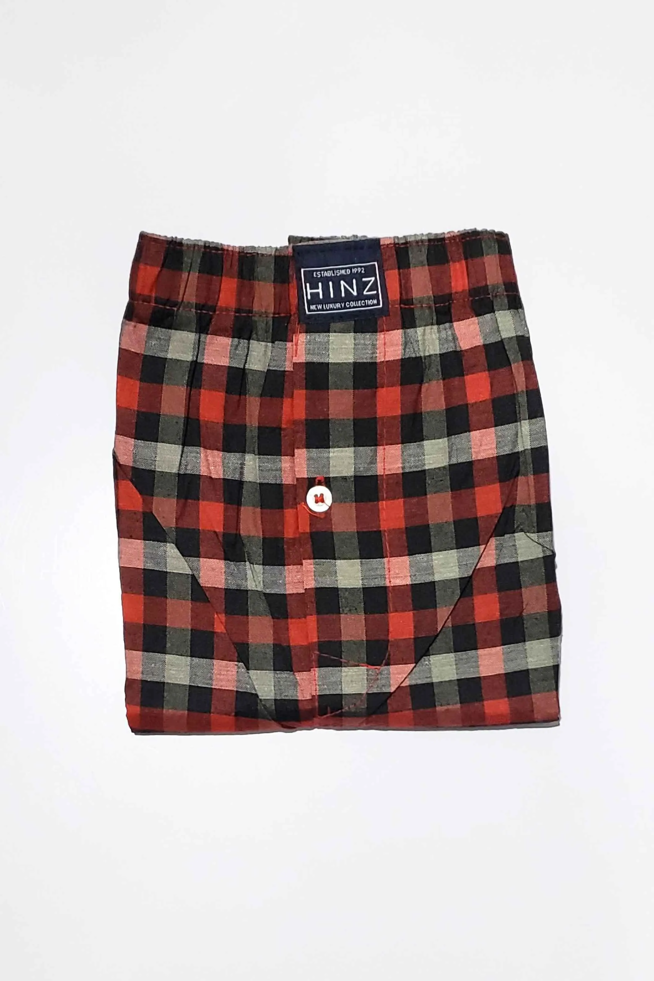 Cotton Boxer Shorts Check Design