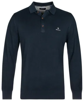 Cotton Pique Polo-Evening Blue