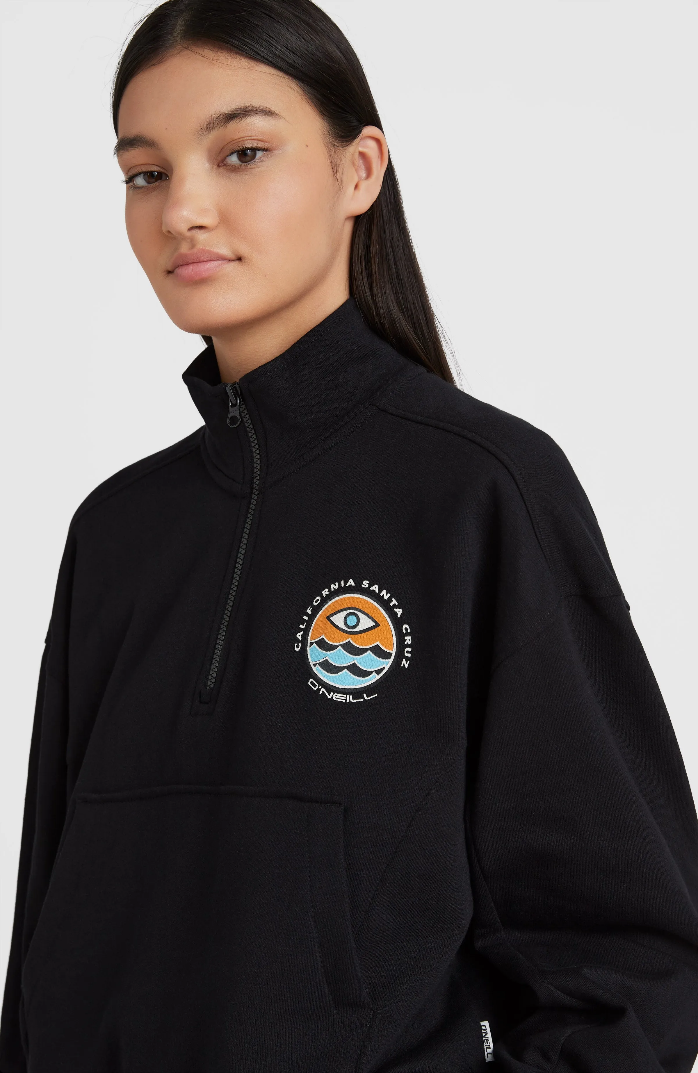 Cove Half Zip Crew Sweatshirt | Black Out