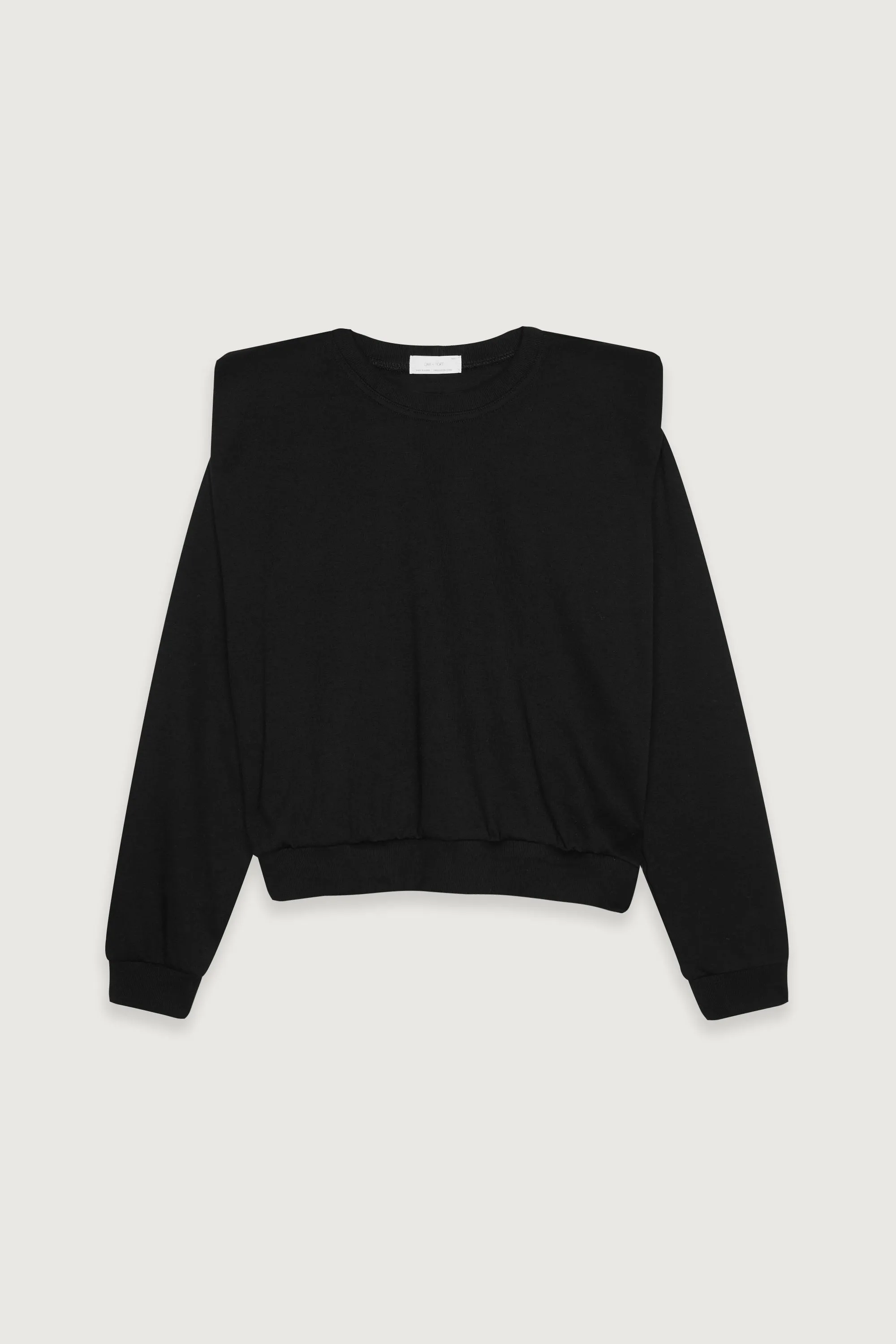 CREWNECK SWEATSHIRT WITH SHOULDER PADS