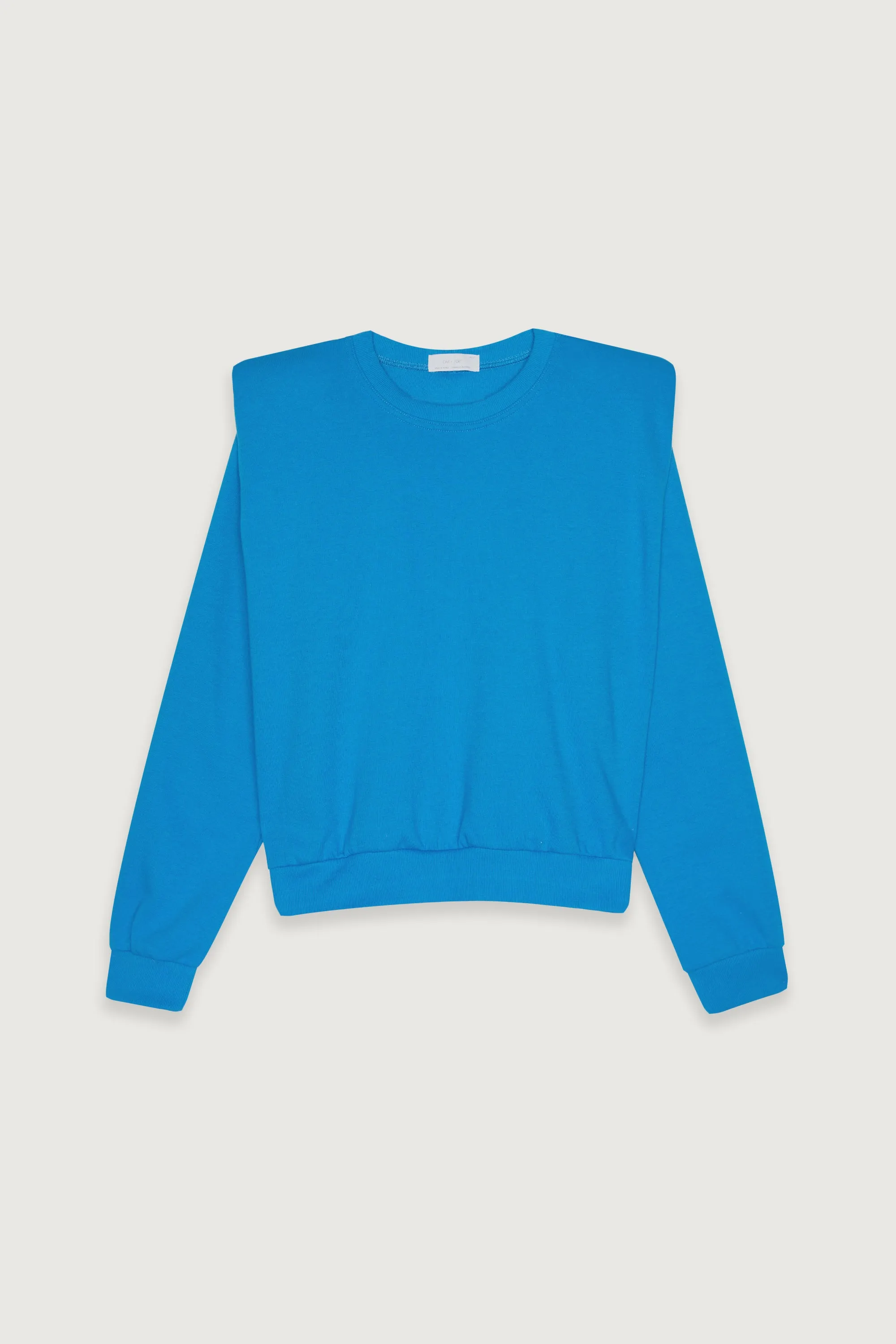 CREWNECK SWEATSHIRT WITH SHOULDER PADS