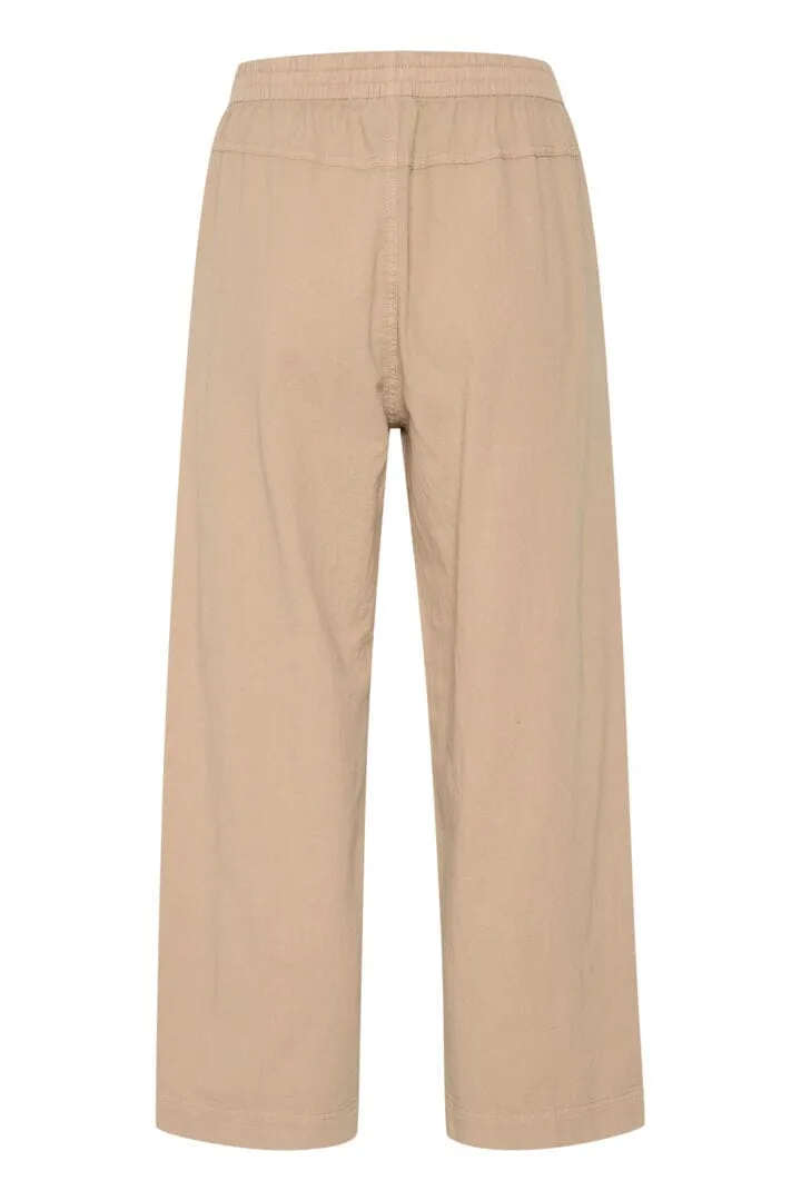 CROPPED BEIGE COTTON PANT