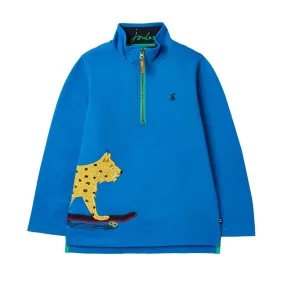 Dale Printed 1/2 Zip Sweatshirt - Blue Lynx | Joules