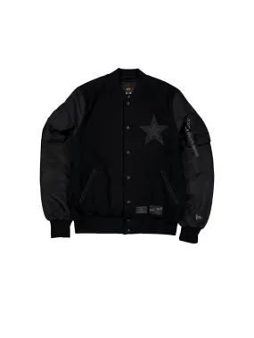 DALLAS COWBOYS X ALPHA X NEW ERA WOOL VARSITY MA-1 BOMBER JACKET