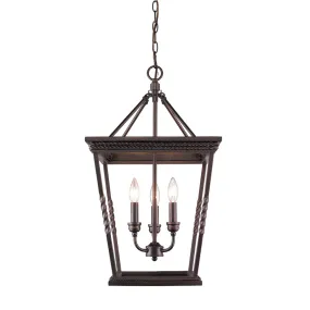 Davenport 3-Light Pendant in Etruscan Bronze