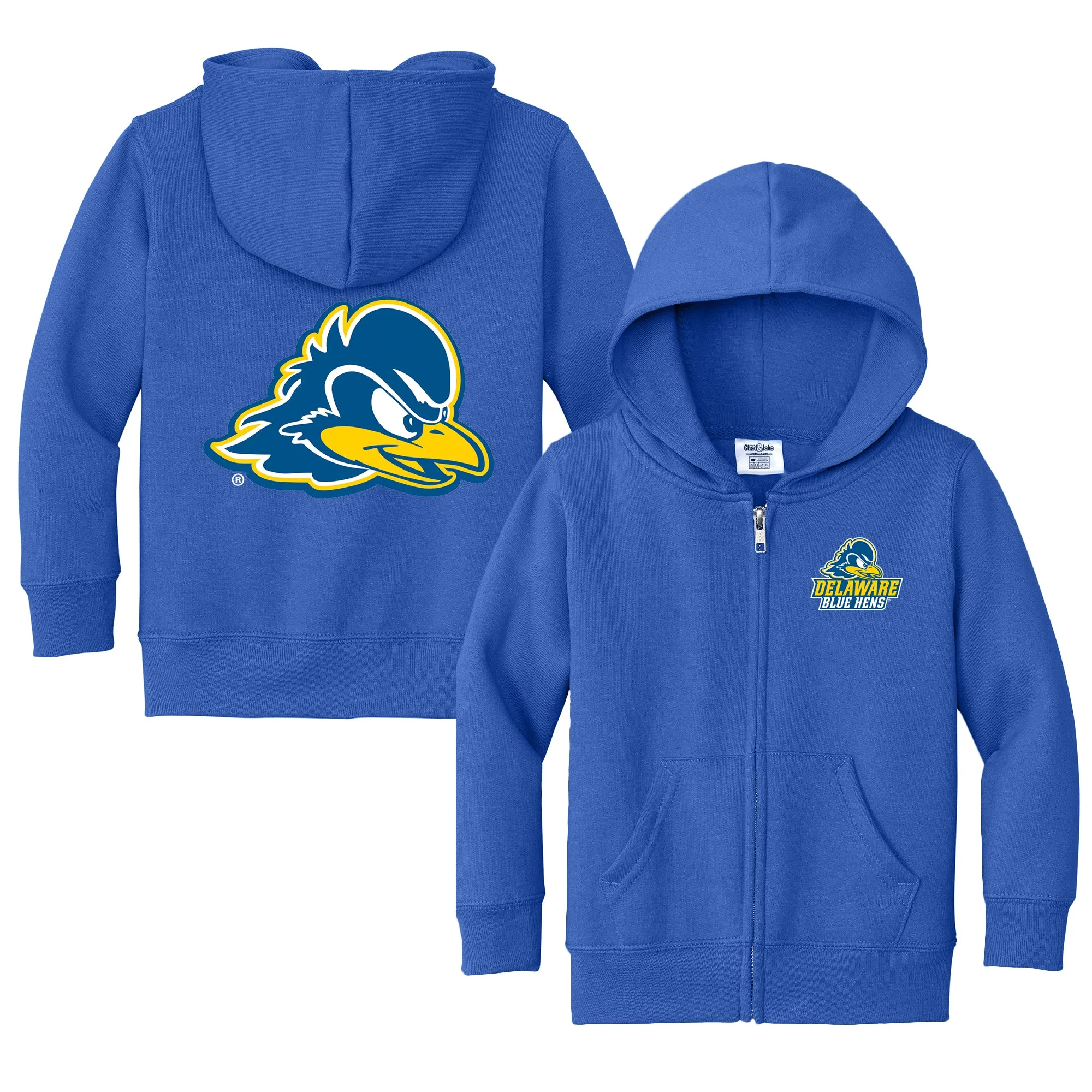 Delaware Fightin' Blue Hens Logo Toddler Full-Zip Sweatshirt