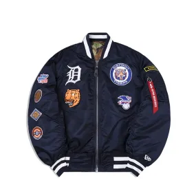 DETROIT TIGERS X ALPHA INDUSTRIES X NEW ERA MA-1 BOMBER JACKET