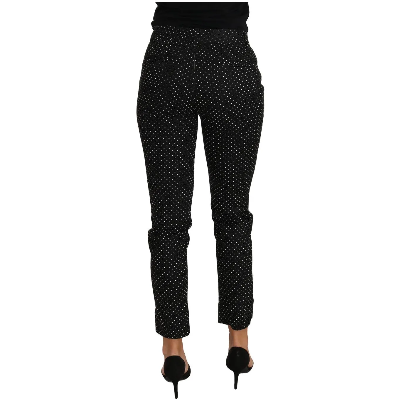 Dolce & Gabbana Elegant Polka Dot Cropped Trousers