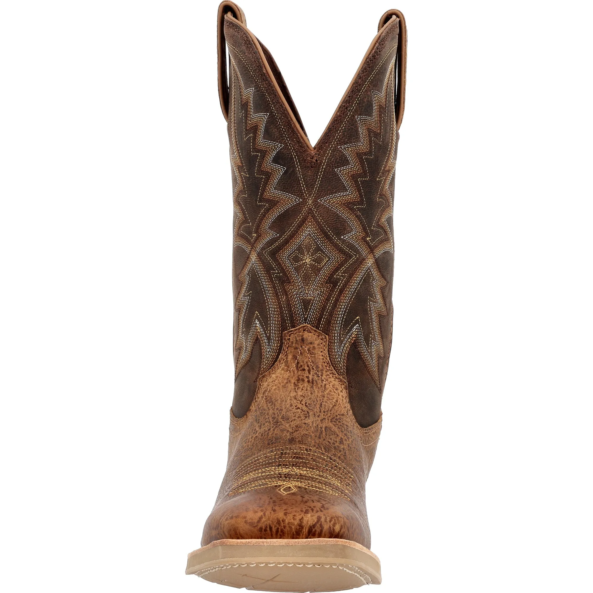 Durango Men's Rebel Pro Lite Rustic Tan & Tobacco Leather Square Toe Boot DDB0357