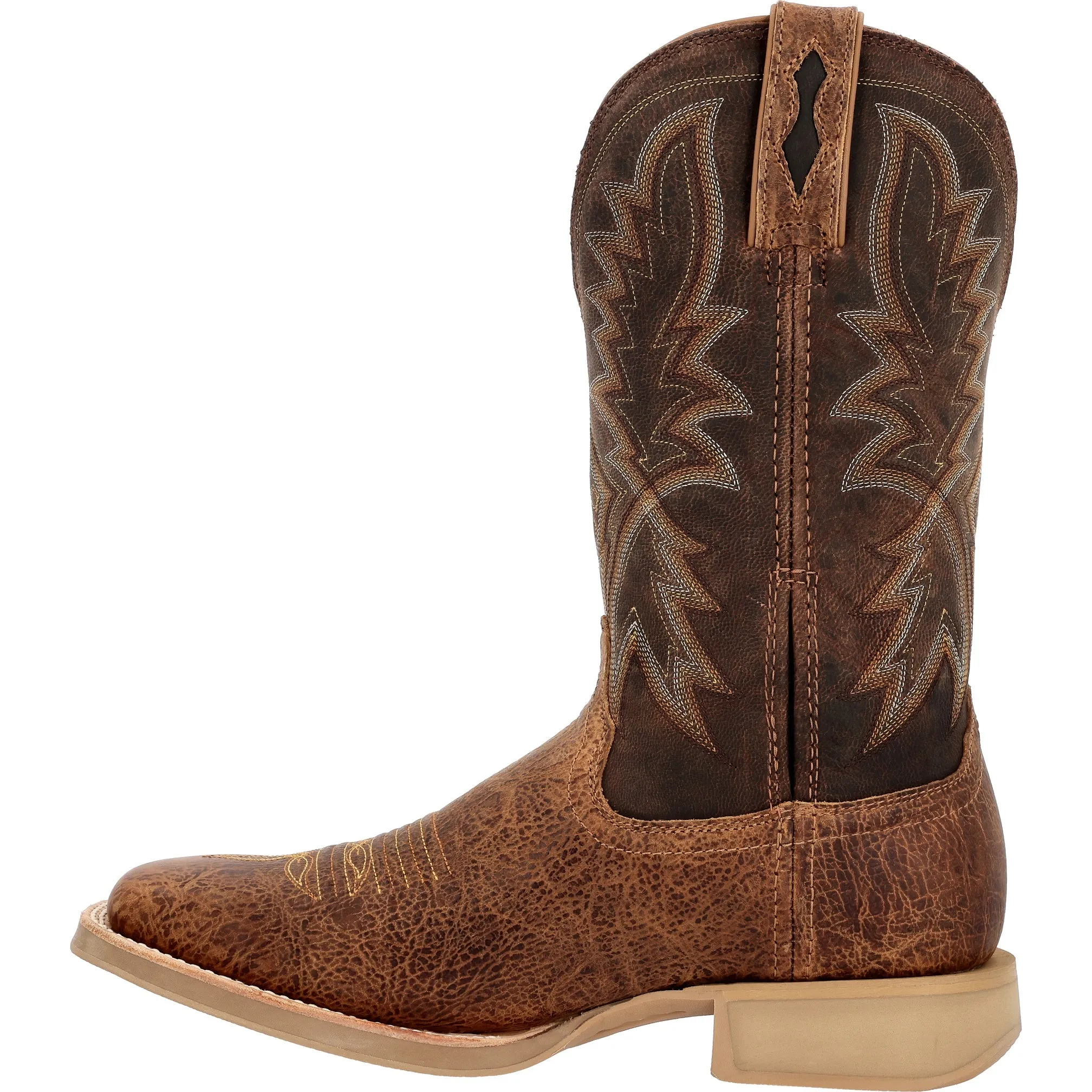 Durango Men's Rebel Pro Lite Rustic Tan & Tobacco Leather Square Toe Boot DDB0357