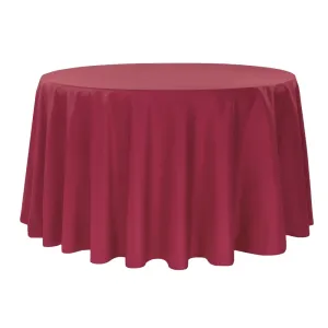 Economy Polyester Tablecloth 108" Round - Apple Red