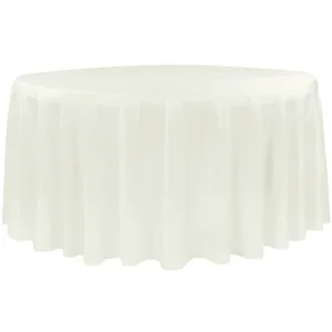 Economy Polyester Tablecloth 108" Round - Ivory