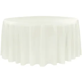 Economy Polyester Tablecloth 108" Round - Ivory