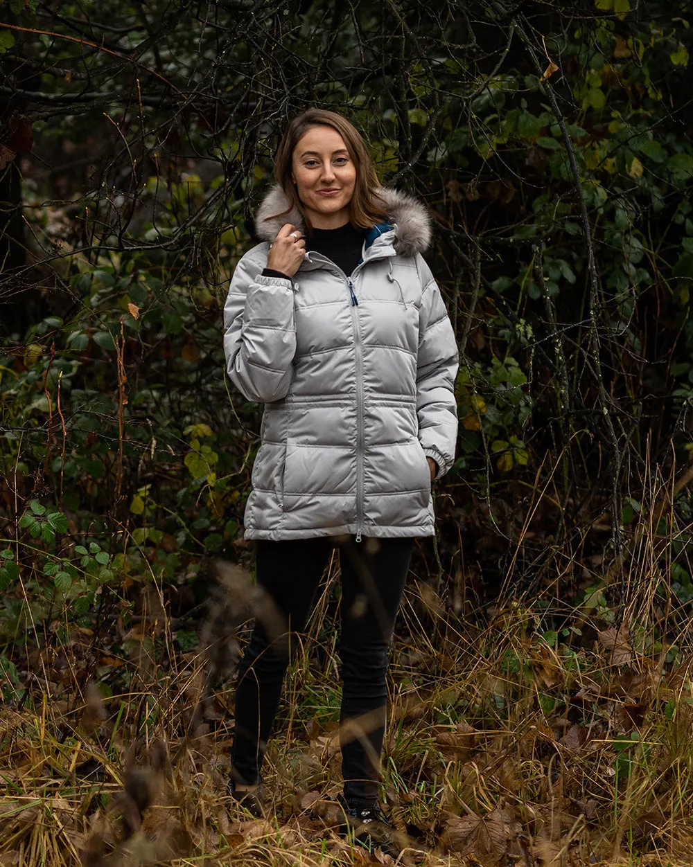 Elara Urban Puffer in Pebble Grey