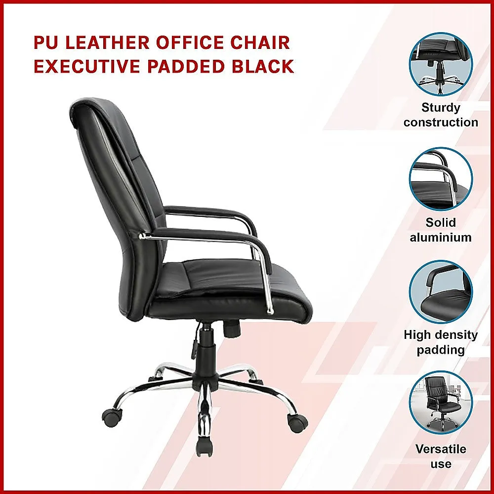 Ergonomic PU Leather Executive Office Chair, Lumbar Support