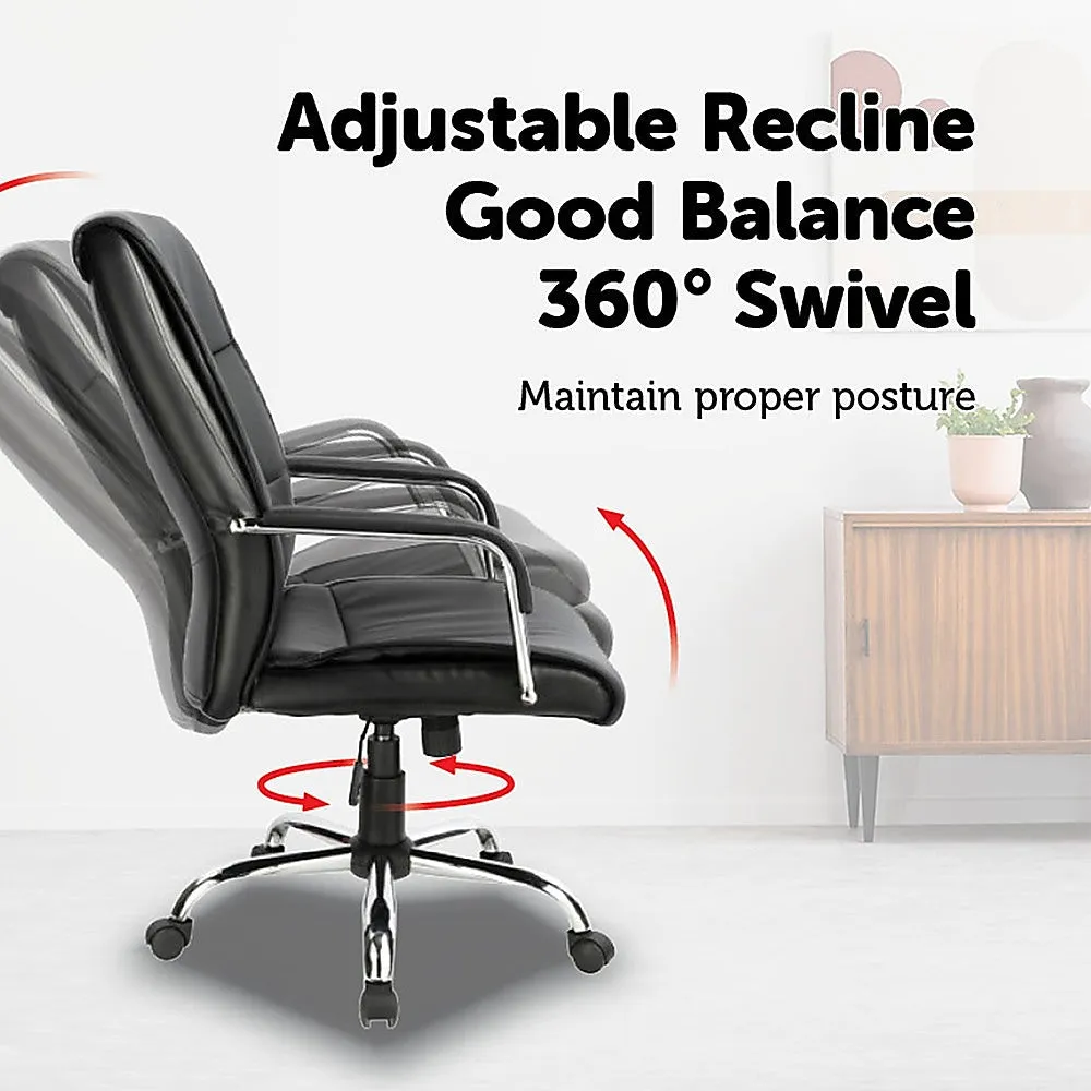 Ergonomic PU Leather Executive Office Chair, Lumbar Support