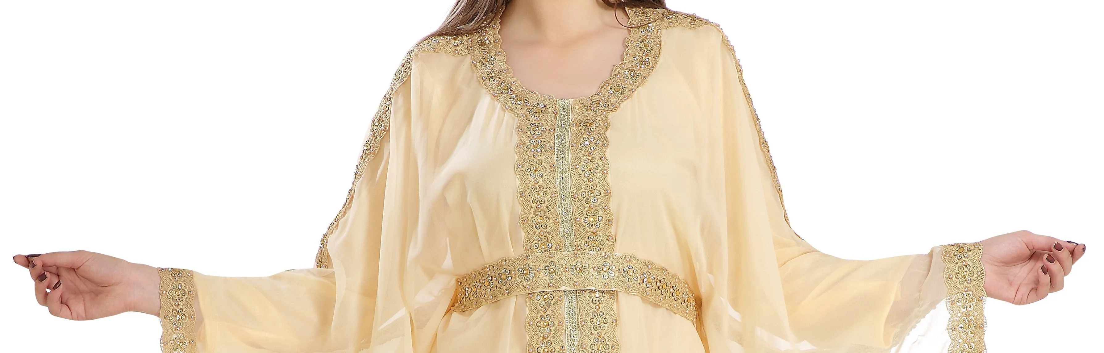 Farasha Poncho in Beige Color Long Sleeve