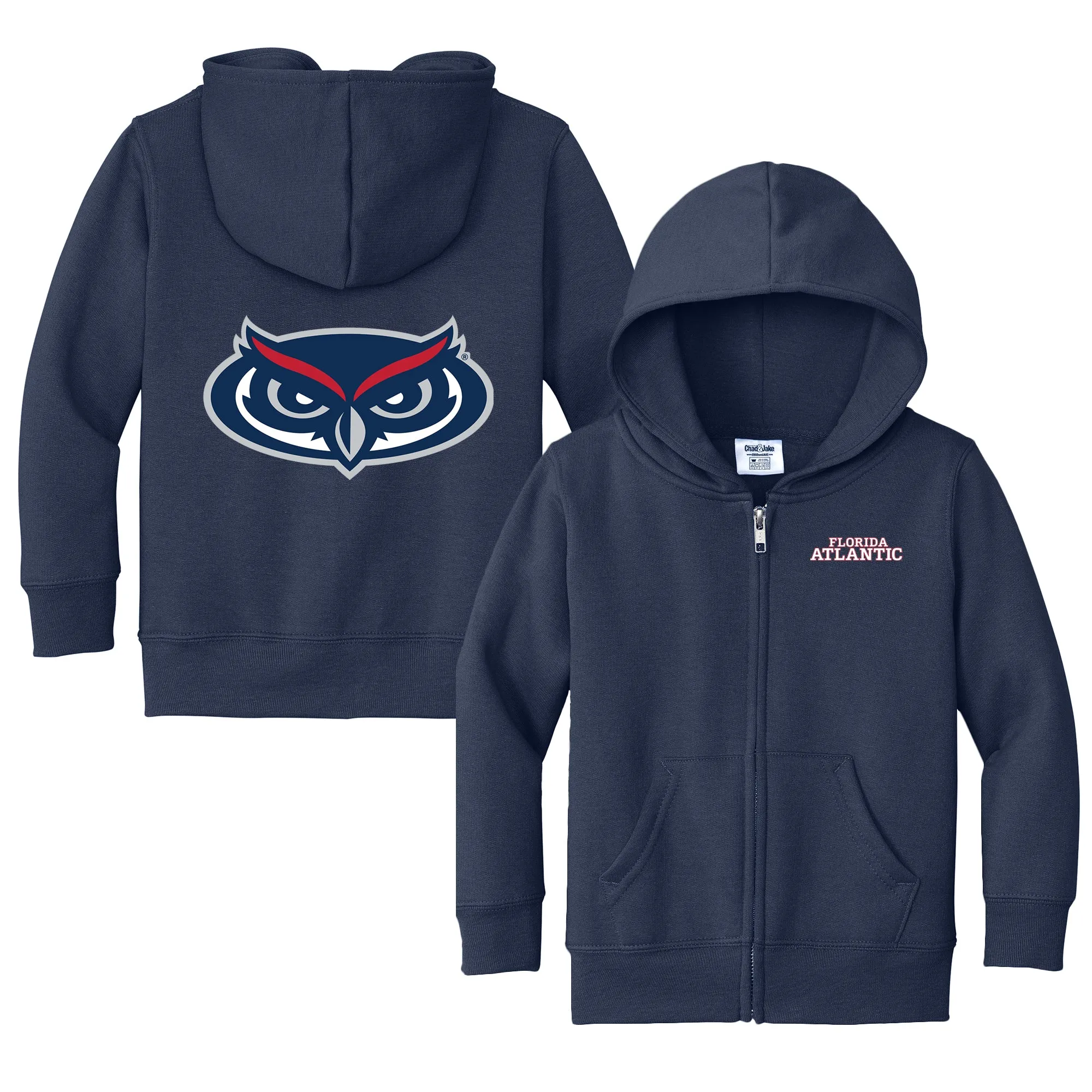 FAU Owls Logo Toddler Full-Zip Sweatshirt