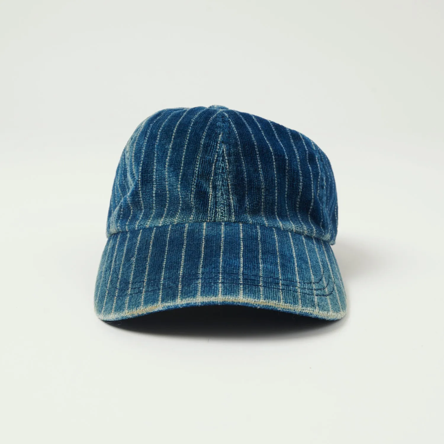 Full Count 6026HW Indigo Wabash Corduroy Baseball Cap - Heavy Wash