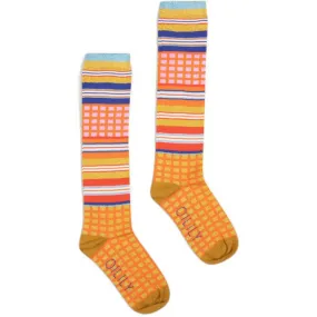 Girls Yellow Mieke Knee Socks