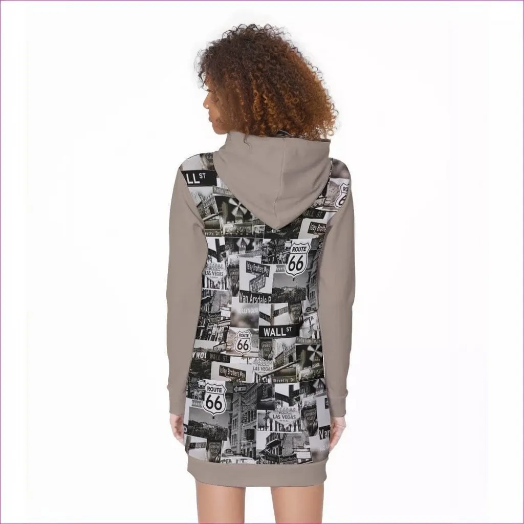 Greyed Streets Womens Hoodie Dress