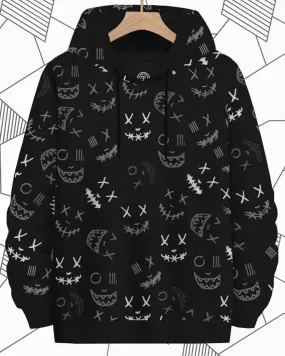 Halloween Printed Black Sweatshirt