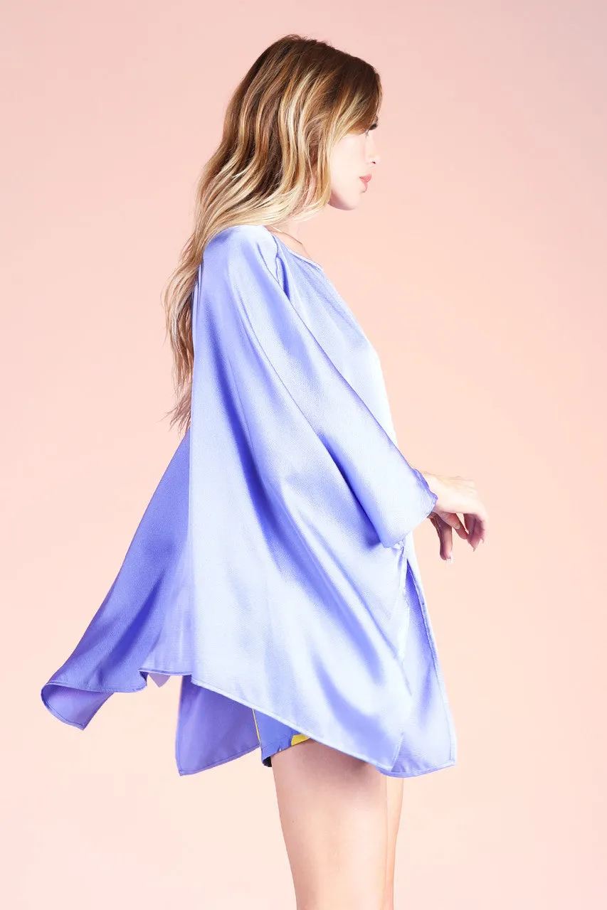 Hammered Satin Caftan Top