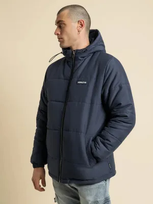 HENLEYS FLETCHER PUFFER JACKET -  MEN - NAVY