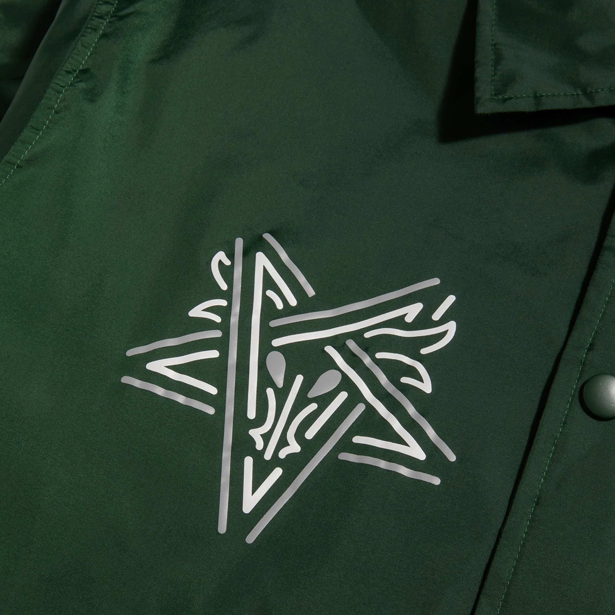 HUF x Thrasher Split Coaches Jacket - Forest Green