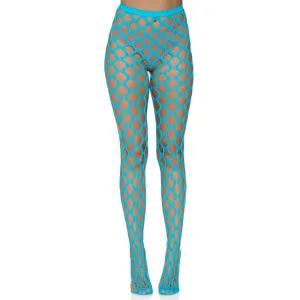 Jumbo Pothole Net Tights - Neon Blue - One Size Blue - One Size