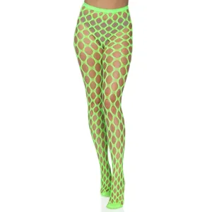 Jumbo Pothole Net Tights - Neon Green - One Size Green - One Size