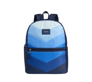 KANE DOUBLE POCKET LARGE BLUE CHEVRON PUFFER BACKPACK