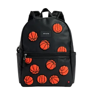 KANE DOUBLE POCKET OVERSIZED FUZZY BASKETBALLS BACKPACK