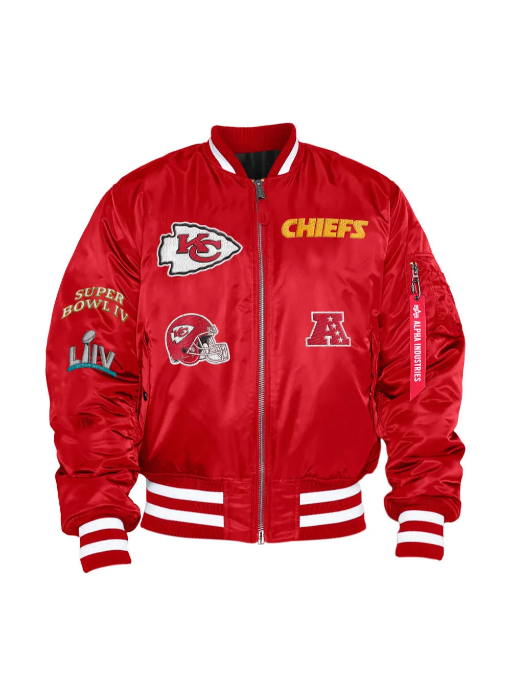 KANSAS CHIEFS X ALPHA X NEW ERA MA-1 BOMBER JACKET