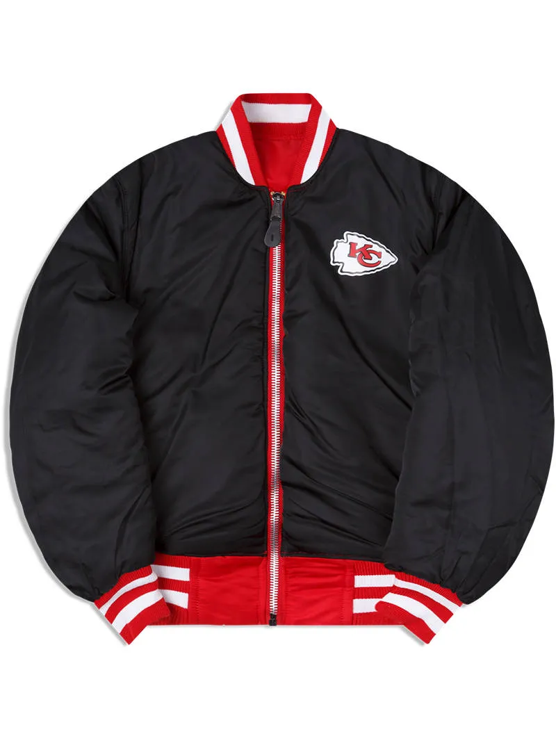 KANSAS CHIEFS X ALPHA X NEW ERA MA-1 BOMBER JACKET