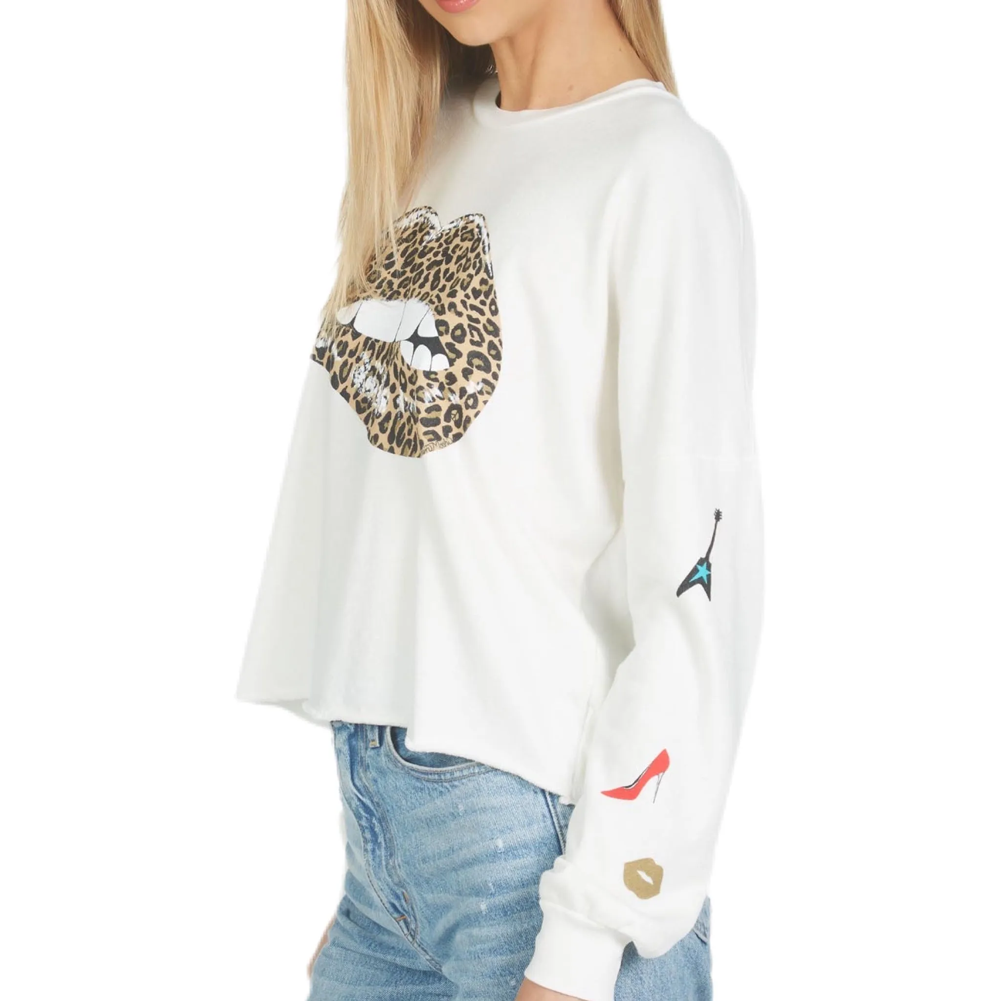 Lee Leopard Lip Pullover - Milk.