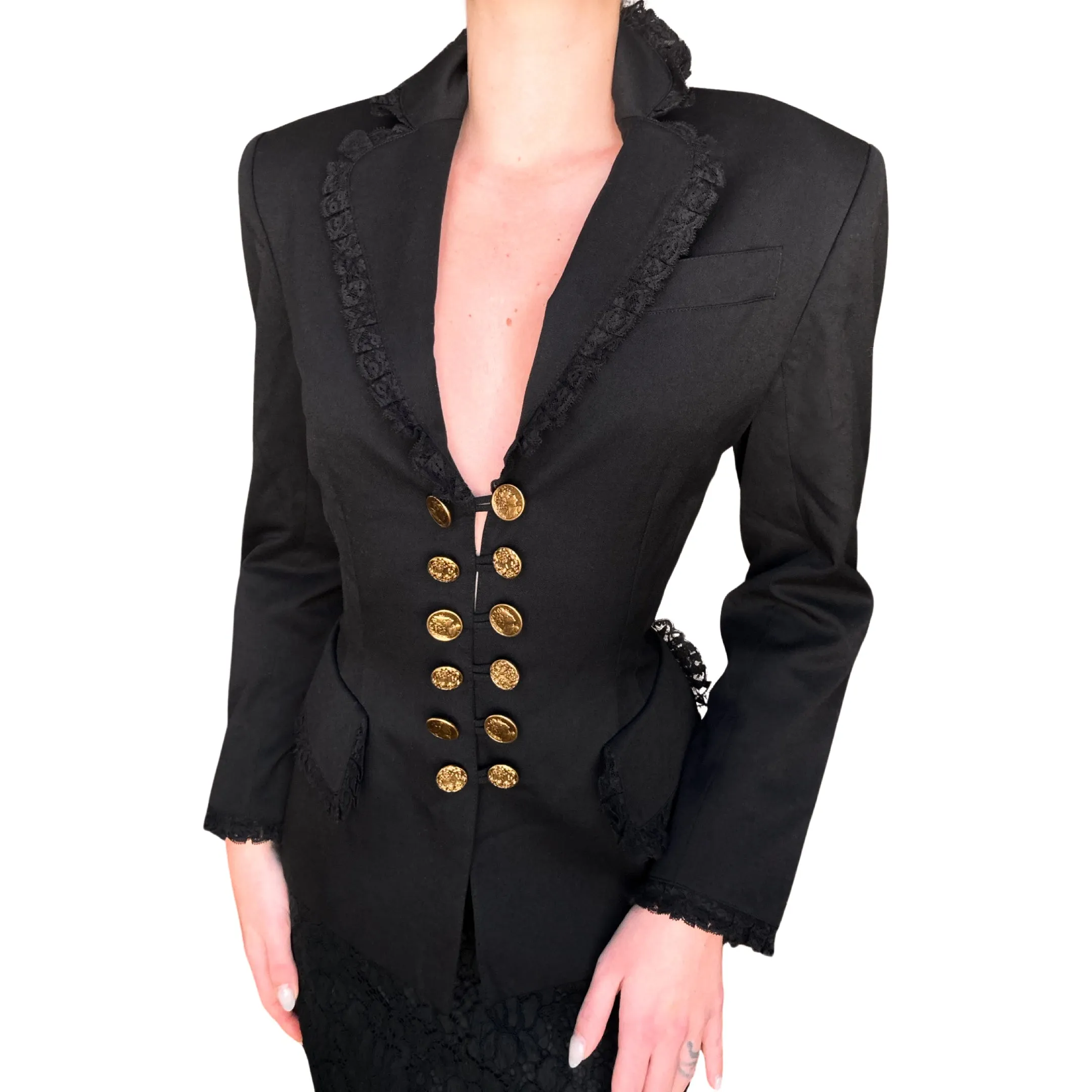 Lolita Lempicka F/W 1994 wool & lace jacket