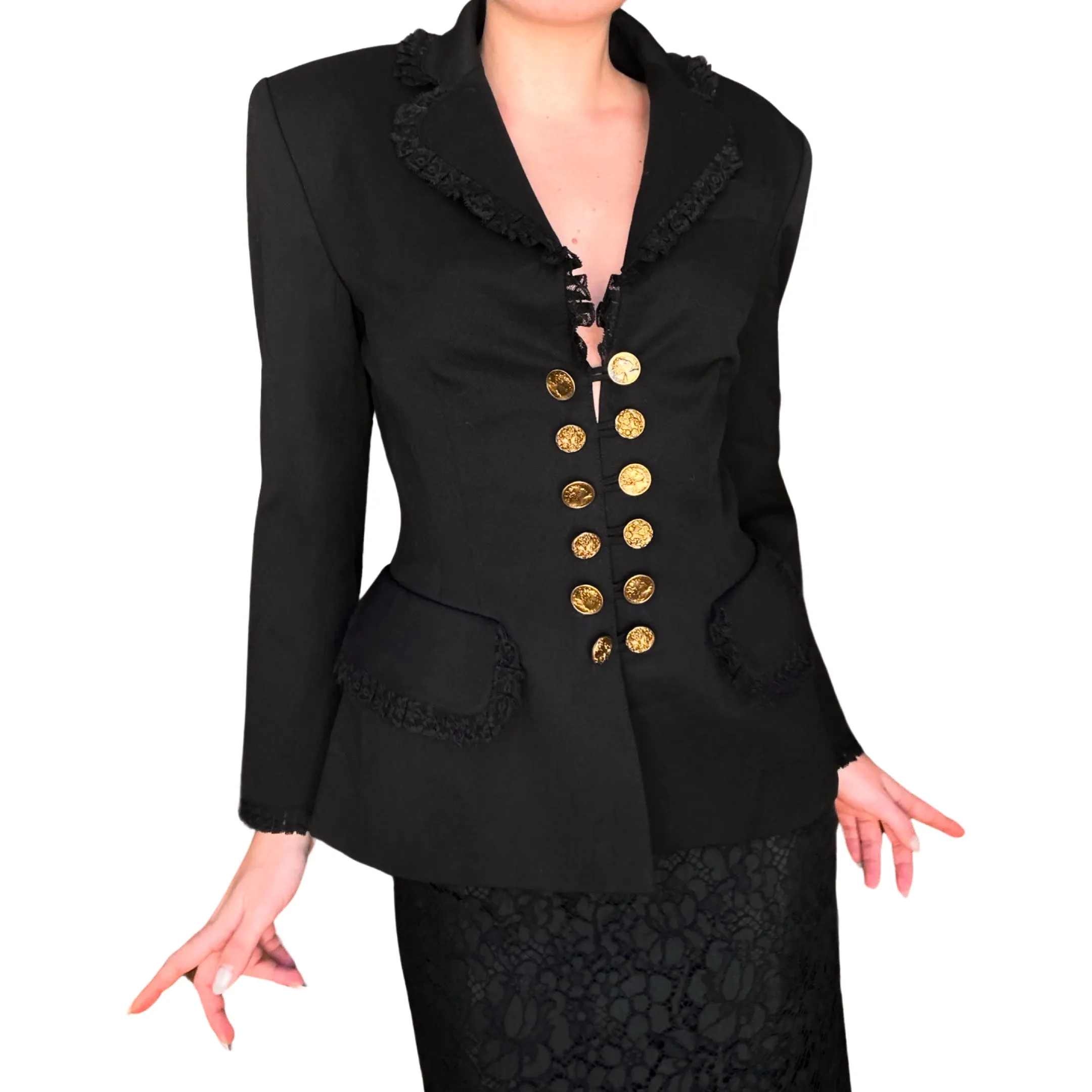 Lolita Lempicka F/W 1994 wool & lace jacket