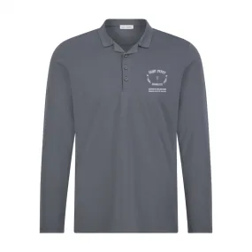 Long Sleeve Smart Cotton Polo shirt -Gray