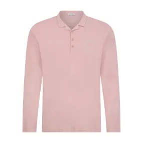 Long Sleeve Smart Cotton Polo shirt - Mauve