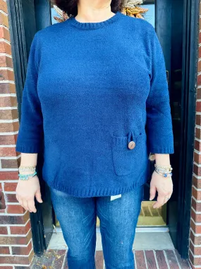 Lulu B Navy Chenille Sweater