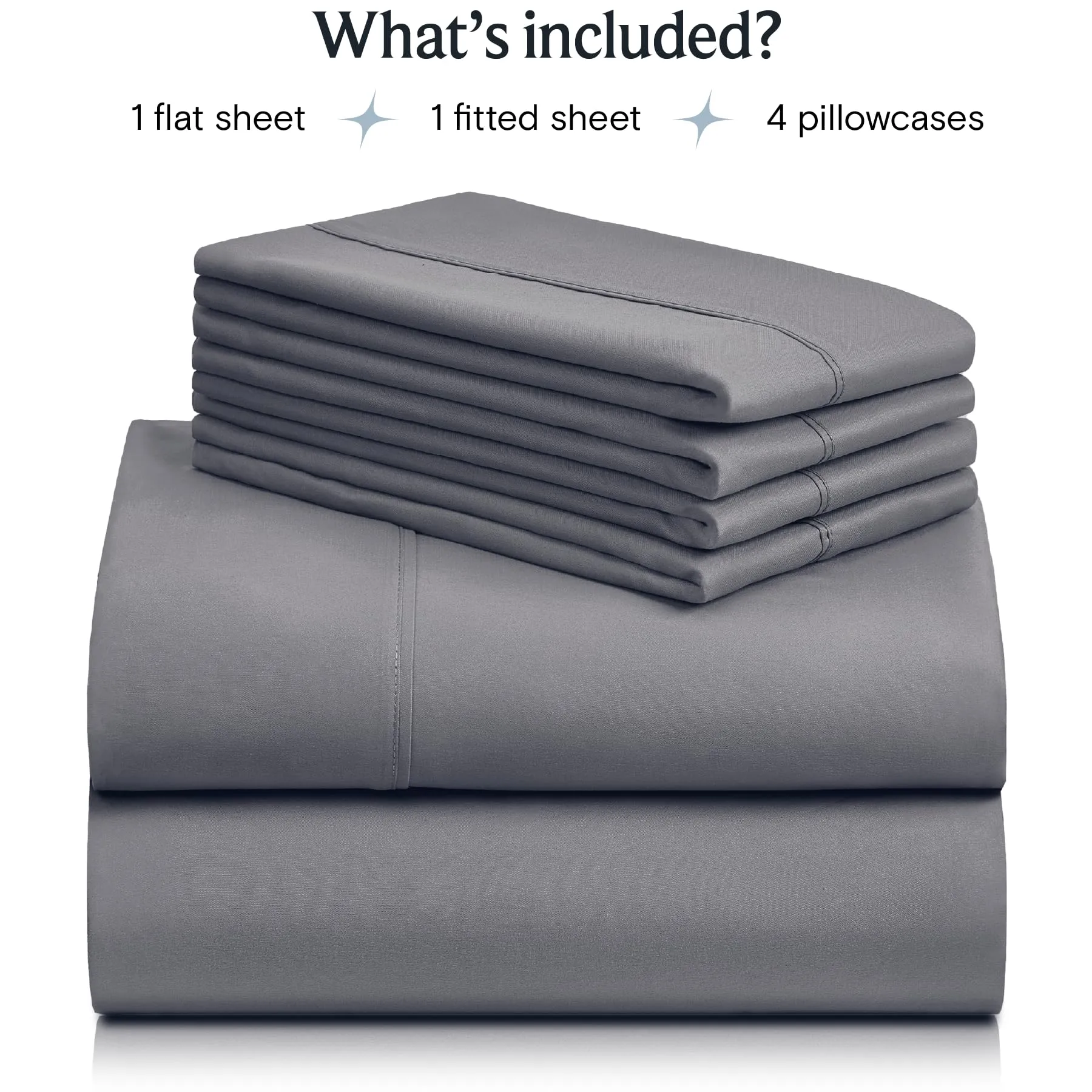 LuxClub 6 PC Bamboo Sheet Set w/ 18 inch Deep Pockets - Eco Friendly, Wrinkle Free, Hypoallergentic, Antibacterial, Fade Resistant, Silky, Stronger & Softer Than Cotton -Silver Queen