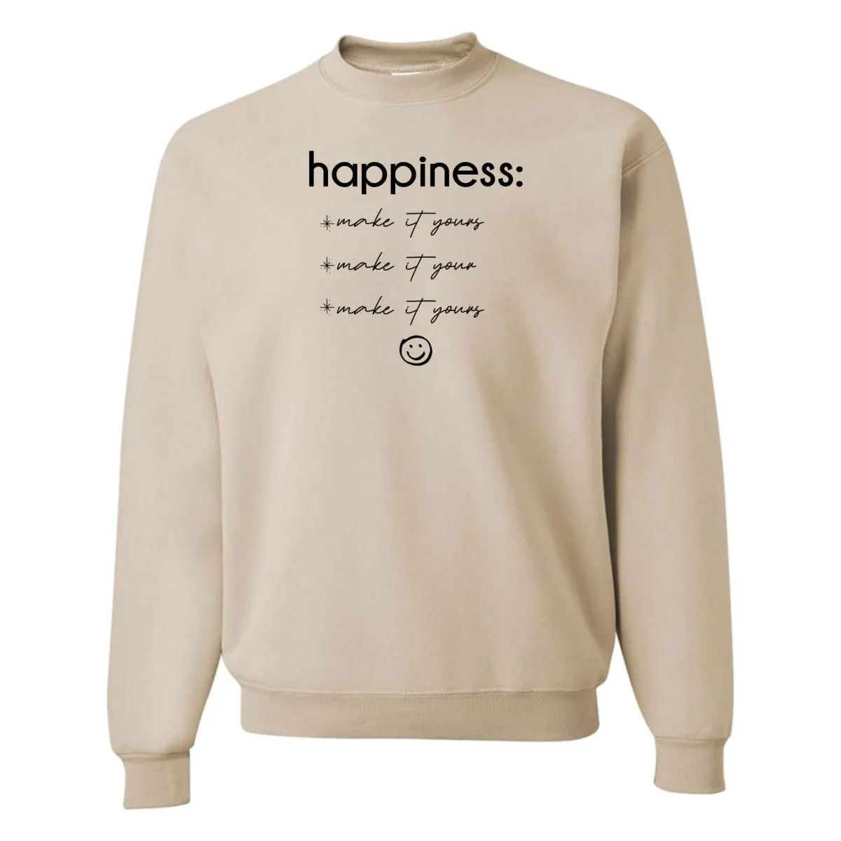 Make It Yours™ 'Happiness Checklist' Crewneck Sweatshirt