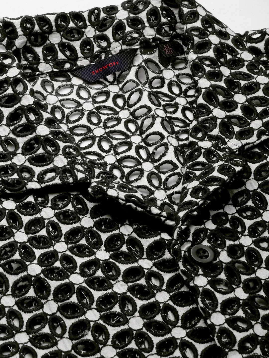 Men Black Floral Shirt