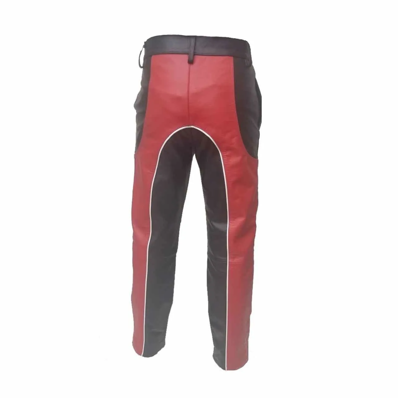 Mens Black Leather Motorcycle Bikers Pants Jeans Trousers - Jeans4