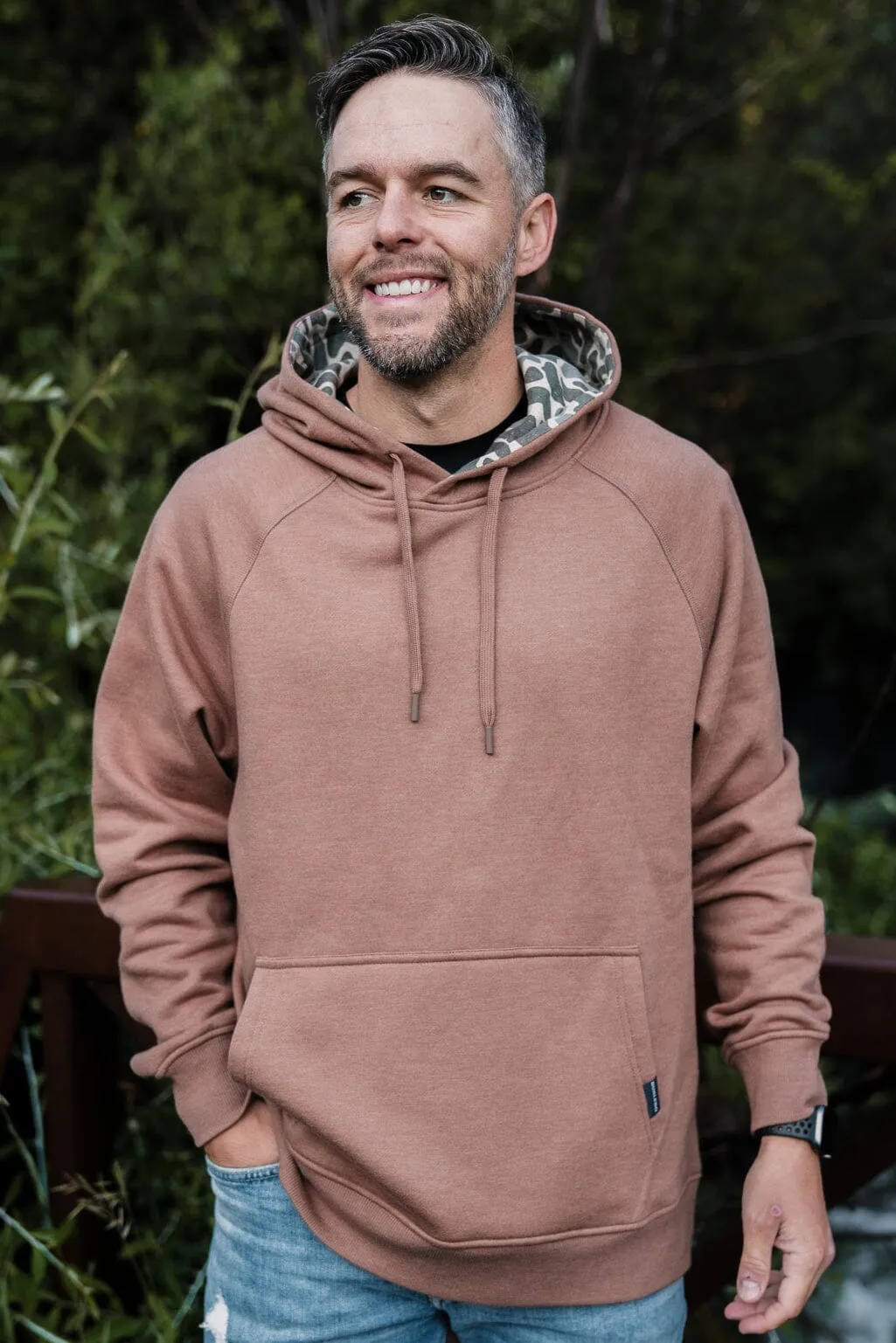 Men's Burlebo Heather Brown Fleece Hoodie