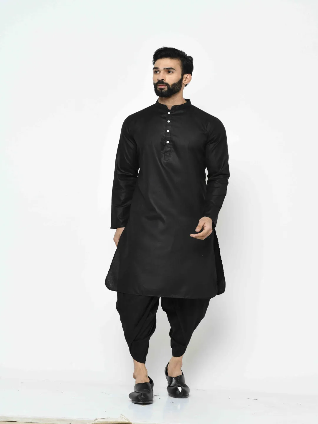 Men's Multi Kurta Jacket Dhoti Set